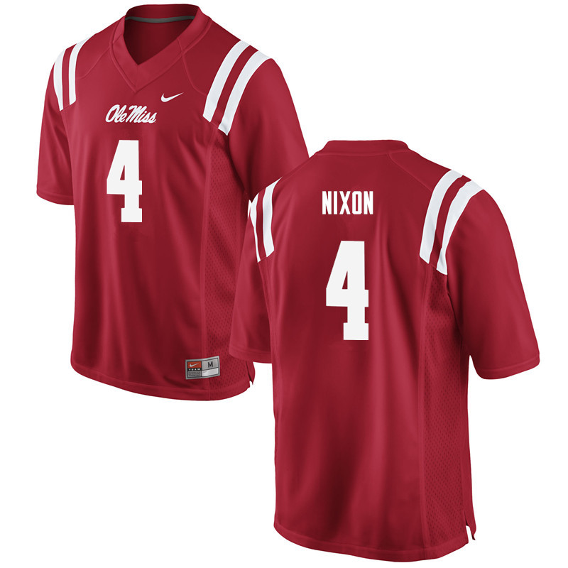 Tre Nixon Ole Miss Rebels NCAA Men's Red #4 Stitched Limited College Football Jersey OFH2058AU